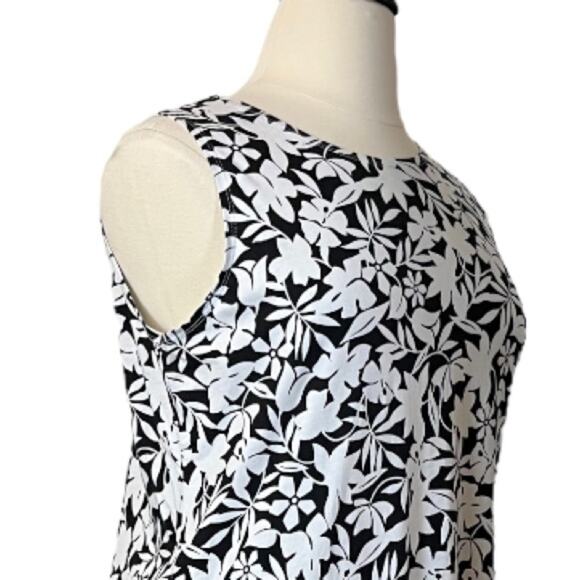 Lands’ End Maxi Dress T-shirt Sleeveless Cotton Floral Women’s LP- 14/16 Petite - Picture 6 of 11